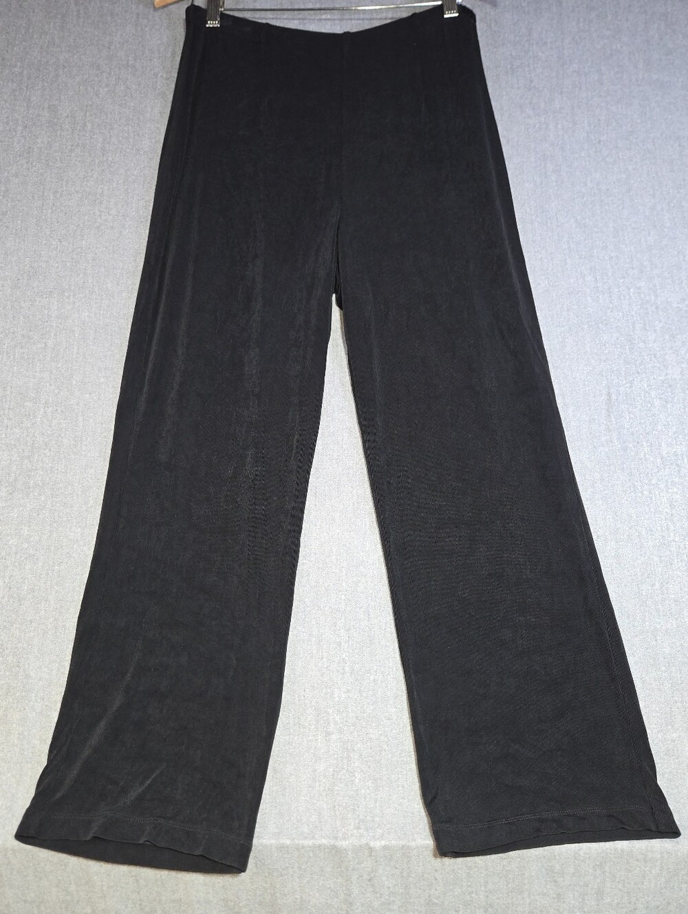 Travelers by Chicos Black Wrinkle Resistant Wide Leg Pants Size 2 Short Large